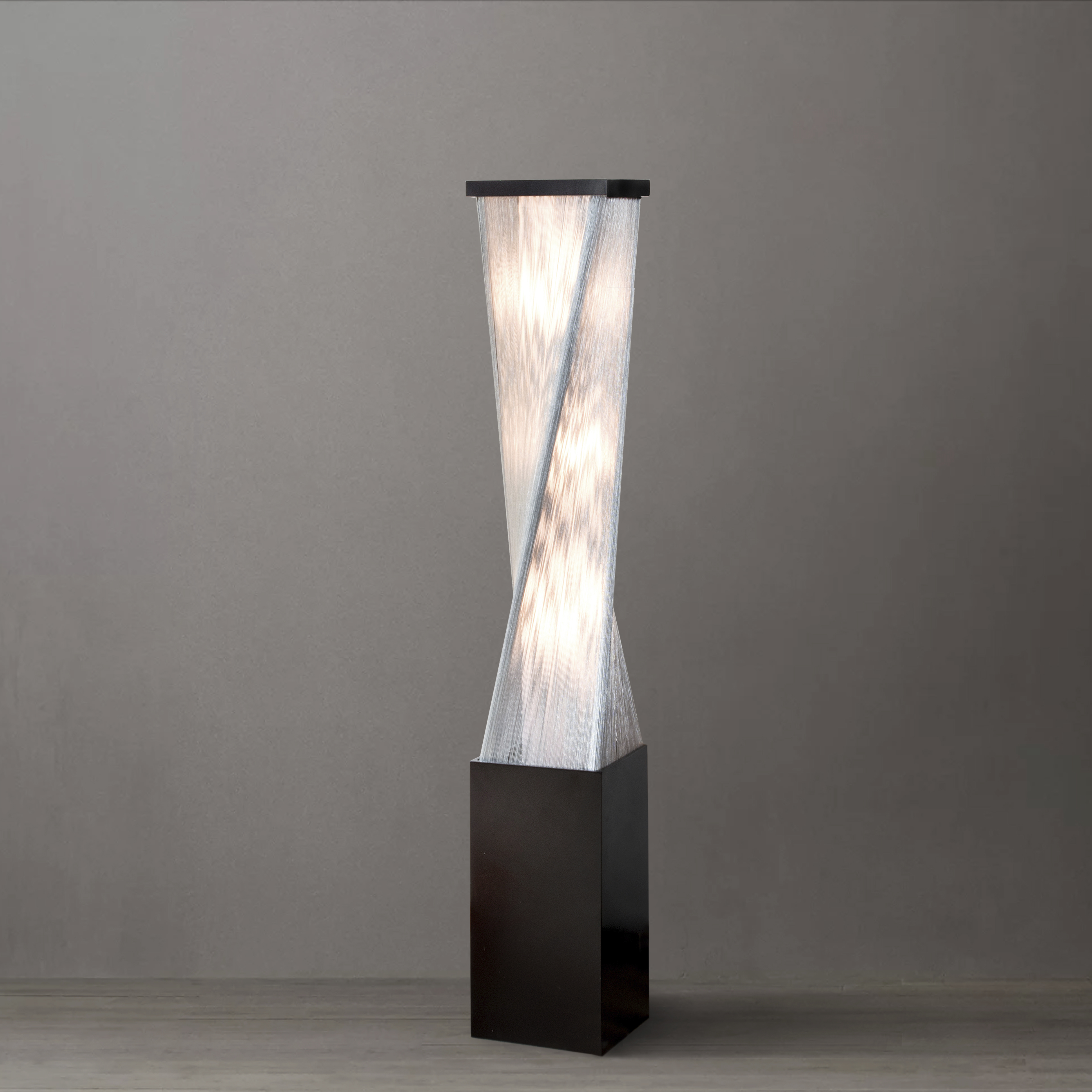 Torque 54 inch 8.5 watt Silver and Espresso Floor Lamp Portable Light